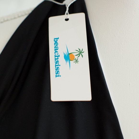 Tankini Swimsuit, with Belt, Stripped and black, XL - Picture 7 of 7